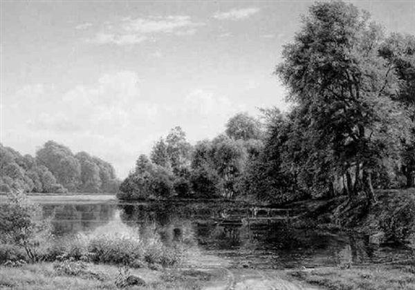 Spatsommerlandschaft Oil Painting by Carsten Henrichsen