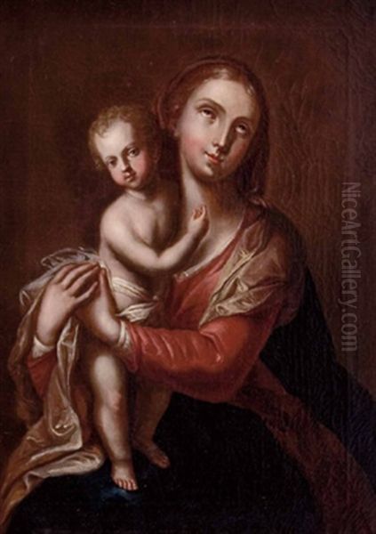 Madonna Mit Stehendem Kind Oil Painting by Johann Josef Karl Henrici