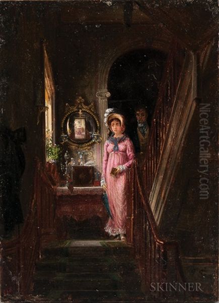 Descending The Staircase by Edward Lamson Henry