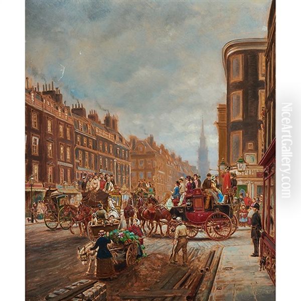 St. Martin's Square Oil Painting by Edward Lamson Henry