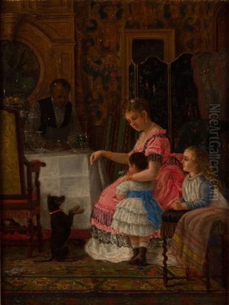 Dinner Time Oil Painting by Edward Lamson Henry