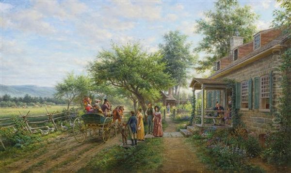 The News Of The War Of 1812 Oil Painting by Edward Lamson Henry