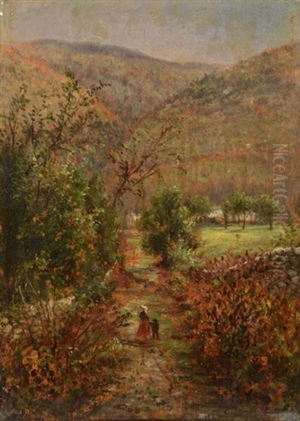 The Road To Conway In The White Mountains Oil Painting by Edward Lamson Henry