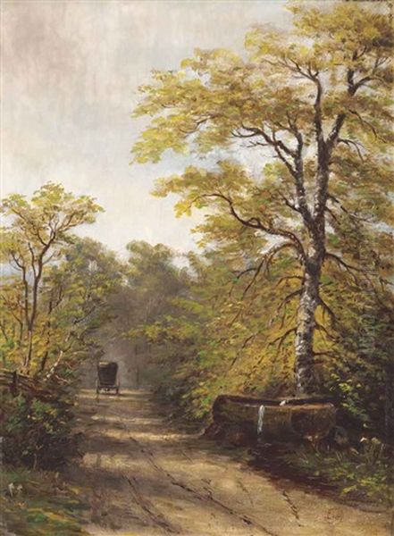 Country Road Oil Painting by Edward Lamson Henry