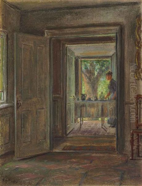 The Open Door Oil Painting by Edward Lamson Henry