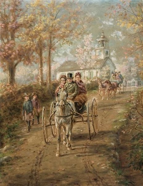 Coming Home From Church Oil Painting by Edward Lamson Henry