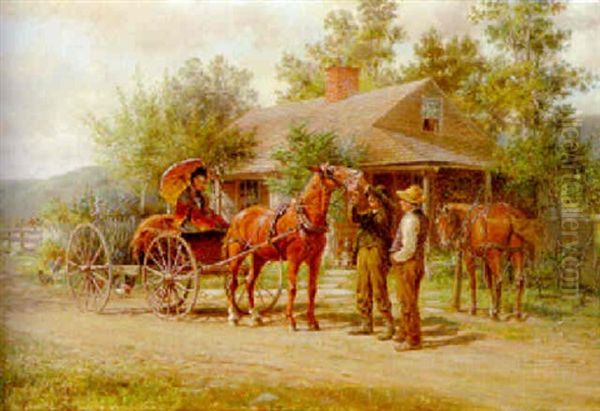 Testing His Age Oil Painting by Edward Lamson Henry