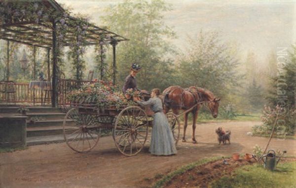 Flower Seller Oil Painting by Edward Lamson Henry