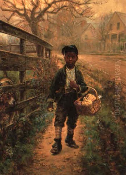 Protecting The Groceries Oil Painting by Edward Lamson Henry