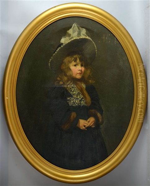 Portrait Of A Young Girl Oil Painting by George Henry