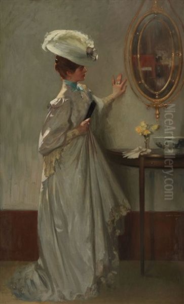 The Mirror Oil Painting by George Henry