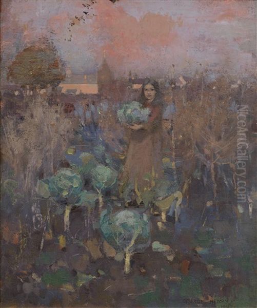 The Cabbage Girl Oil Painting by George Henry