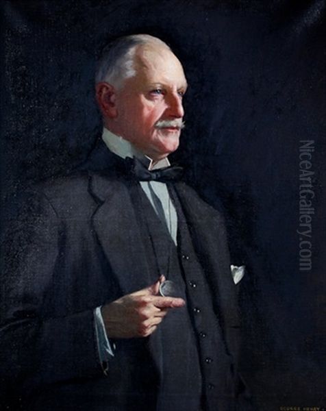 The Portrait Of William Wilson Of Castlehill (ayr) Oil Painting by George Henry