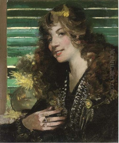 Portrait Of Nell Oil Painting by George Henry