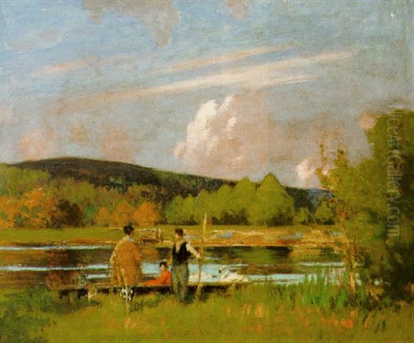 A Summer Outing Oil Painting by George Henry