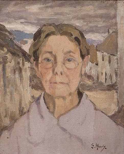 Achill Woman Oil Painting by Grace Henry