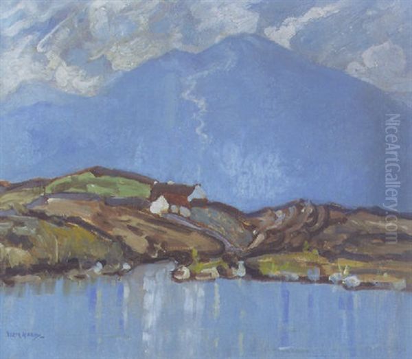 Cottages By A Lough, Connemara by Grace Henry