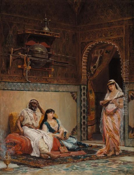 Harem Oil Painting by Filippo Baratti