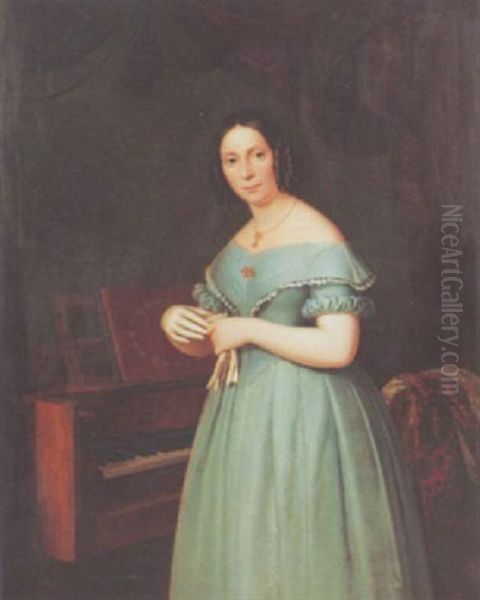 Portrat Von Fanny Mendelssohn Bartholdy Oil Painting by Wilhelm Hensel