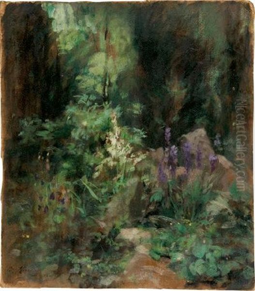 Waldblumen Oil Painting by Ernst Henseler