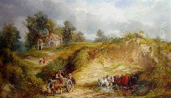 Meriden Heath, Warwickshire Oil Painting by Frederick Henry Henshaw