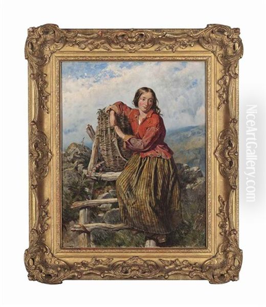 The Fern Gatherer Oil Painting by Isaac Henzell