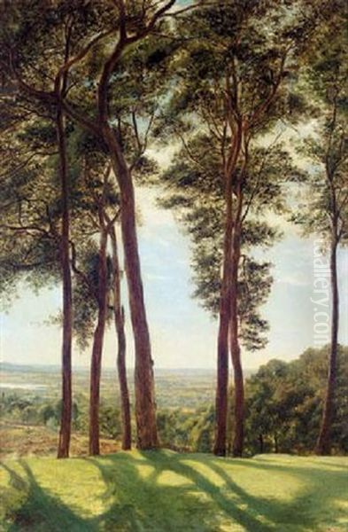 The Painters Walk, Hampstead Heath Oil Painting by Arthur John Herbert