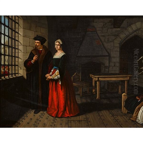 Sir Thomas More & His Daughter Oil Painting by John Rogers Herbert