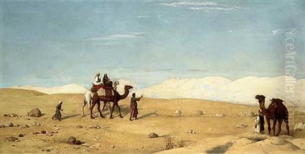 The Valley Of Moses, In The Desert Of Sinai Oil Painting by John Rogers Herbert