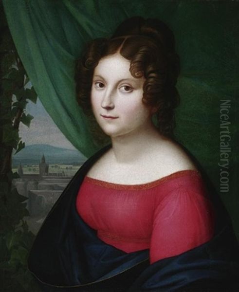 Portrait Der Jungen Baronin Bertha Von Lutzow Oil Painting by Wilhelm Friedrich Heinrich Herbig