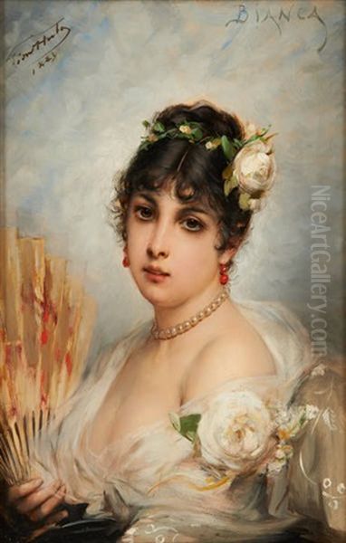 Bianca Oil Painting by Leon Herbo