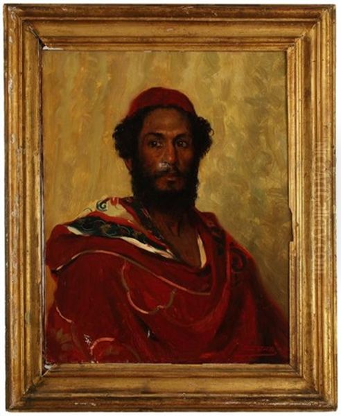 Portrait D'homme Oriental Oil Painting by Leon Herbo