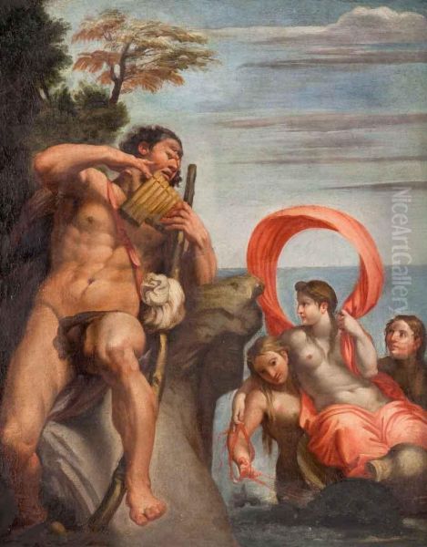 Favola Di Galatea E Polifemo Oil Painting by Antonio Alberti Barbalonga