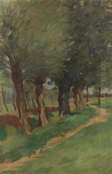 Von Weiden Gesaumter Sandweg Oil Painting by Thomas Herbst