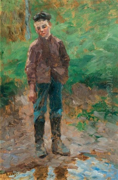 Famer Boy Oil Painting by Thomas Herbst