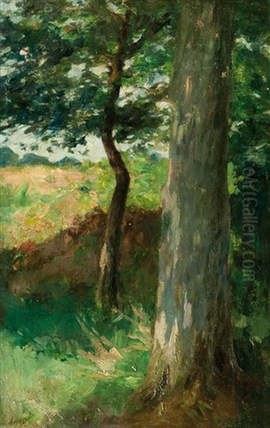 By The Edge Of The Wood Oil Painting by Thomas Herbst