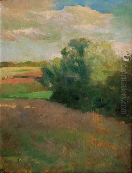 North German Landscape Oil Painting by Thomas Herbst