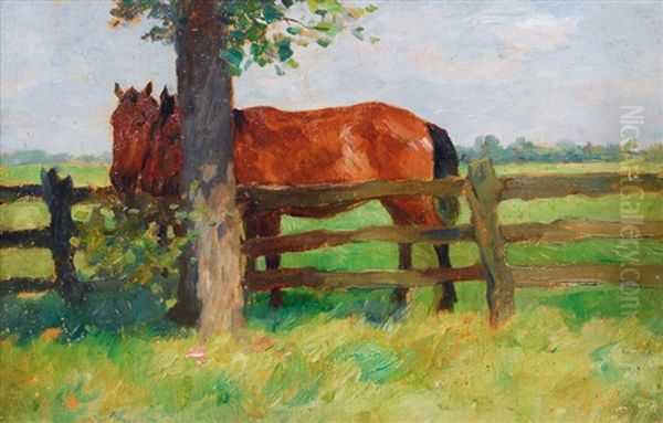 Two Horses Oil Painting by Thomas Herbst