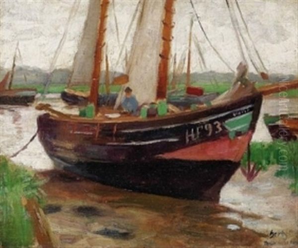 Finkenwerder Kutter Oil Painting by Thomas Herbst