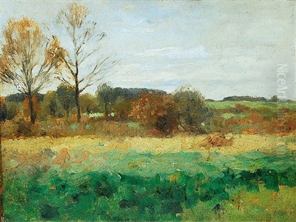 Landschaft Mit Baumen Oil Painting by Thomas Herbst