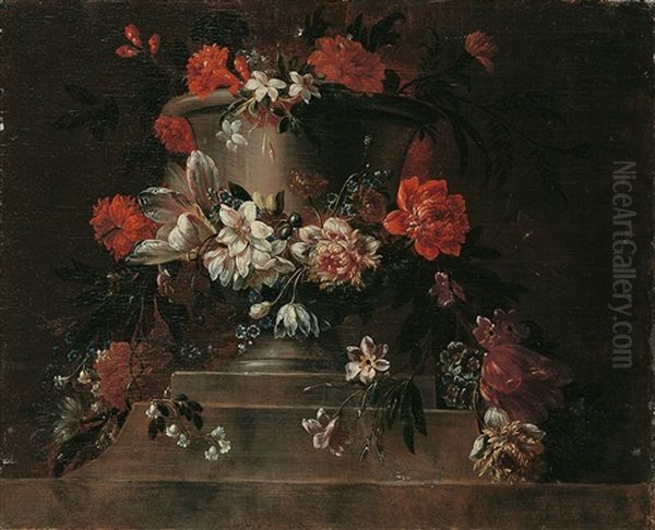 Blumenstilleben Oil Painting by Jacobus Melchior van Herck