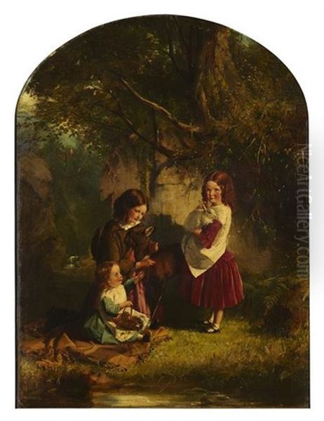 Favourite Pets Oil Painting by Robert Herdman