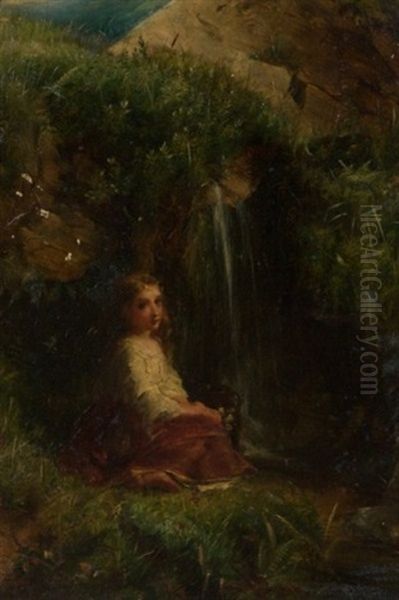 Favourite Pets Oil Painting by Robert Herdman