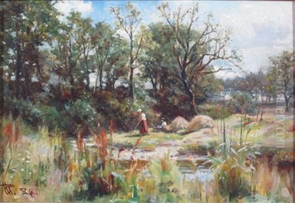 Harestane Mill, Baldovie Oil Painting by Robert Duddingstone Herdman