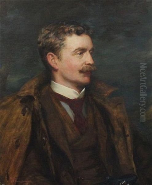 Portrait Of Charles Vallance Alexander Cochrane Baillie, Second Baron Of Lamington Gcmg, Governor Of Queensland Oil Painting by Robert Duddingstone Herdman