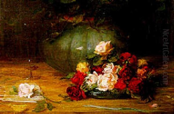 Autumn Roses Oil Painting by Robert Duddingstone Herdman