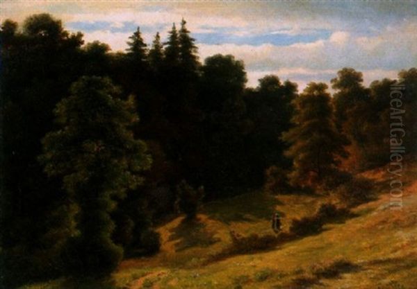 Motiv Aus Der Umgebung Von Schwabisch Hall Oil Painting by Hermann Herdtle