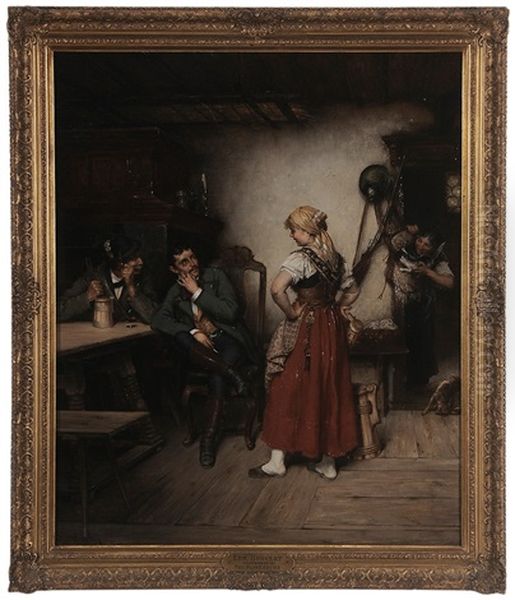 The Flirtation Oil Painting by Edmund Herger