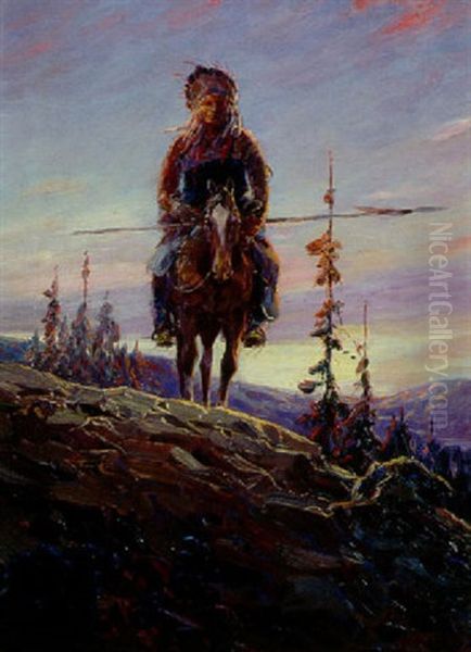 The Outpost Oil Painting by Herbert M. Herget