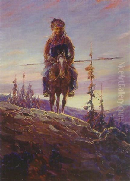 The Outpost Oil Painting by Herbert M. Herget